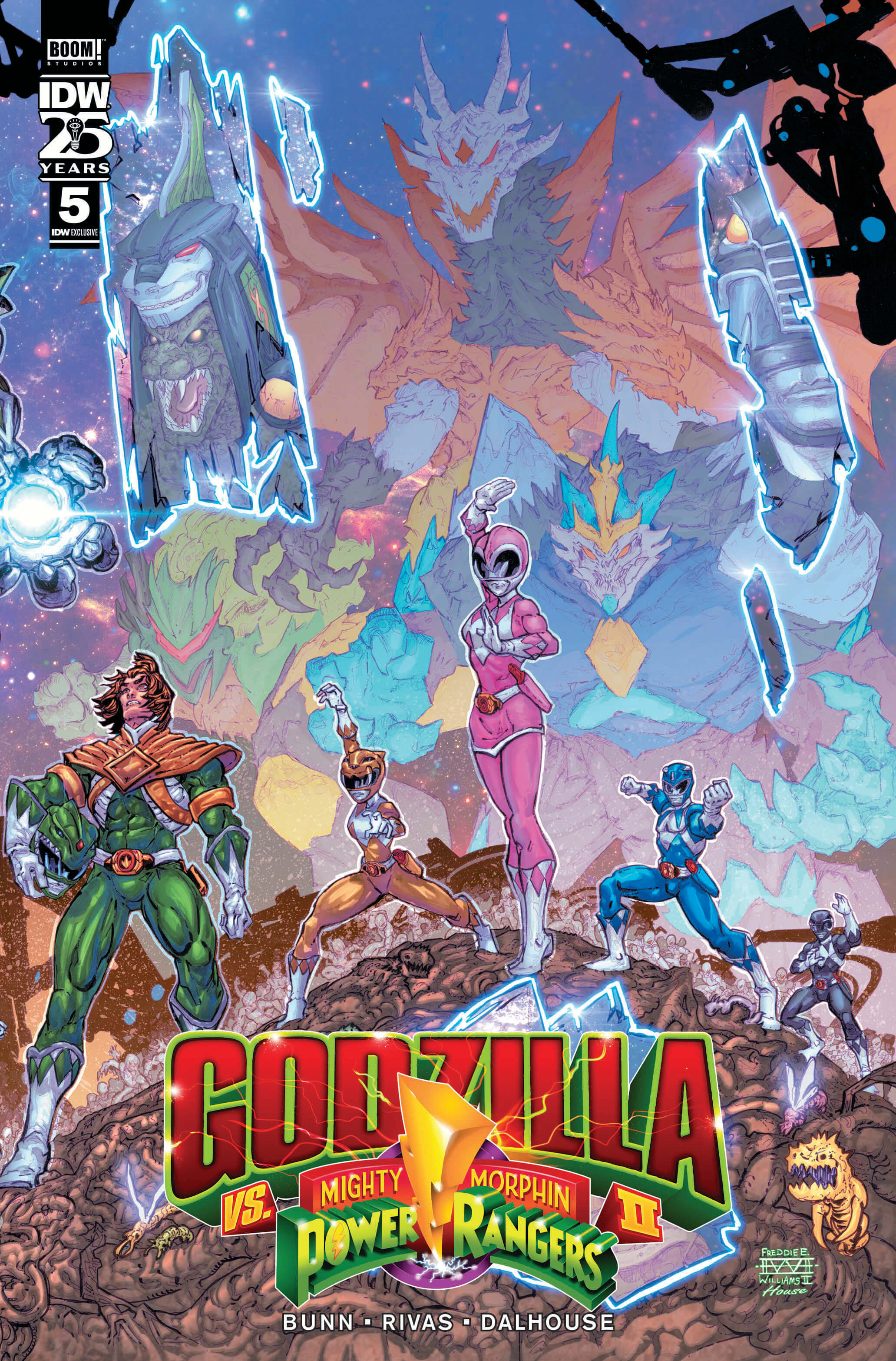 Godzilla Vs. The Mighty Morphin Power Rangers II #5 - IDW Foil Exclusive