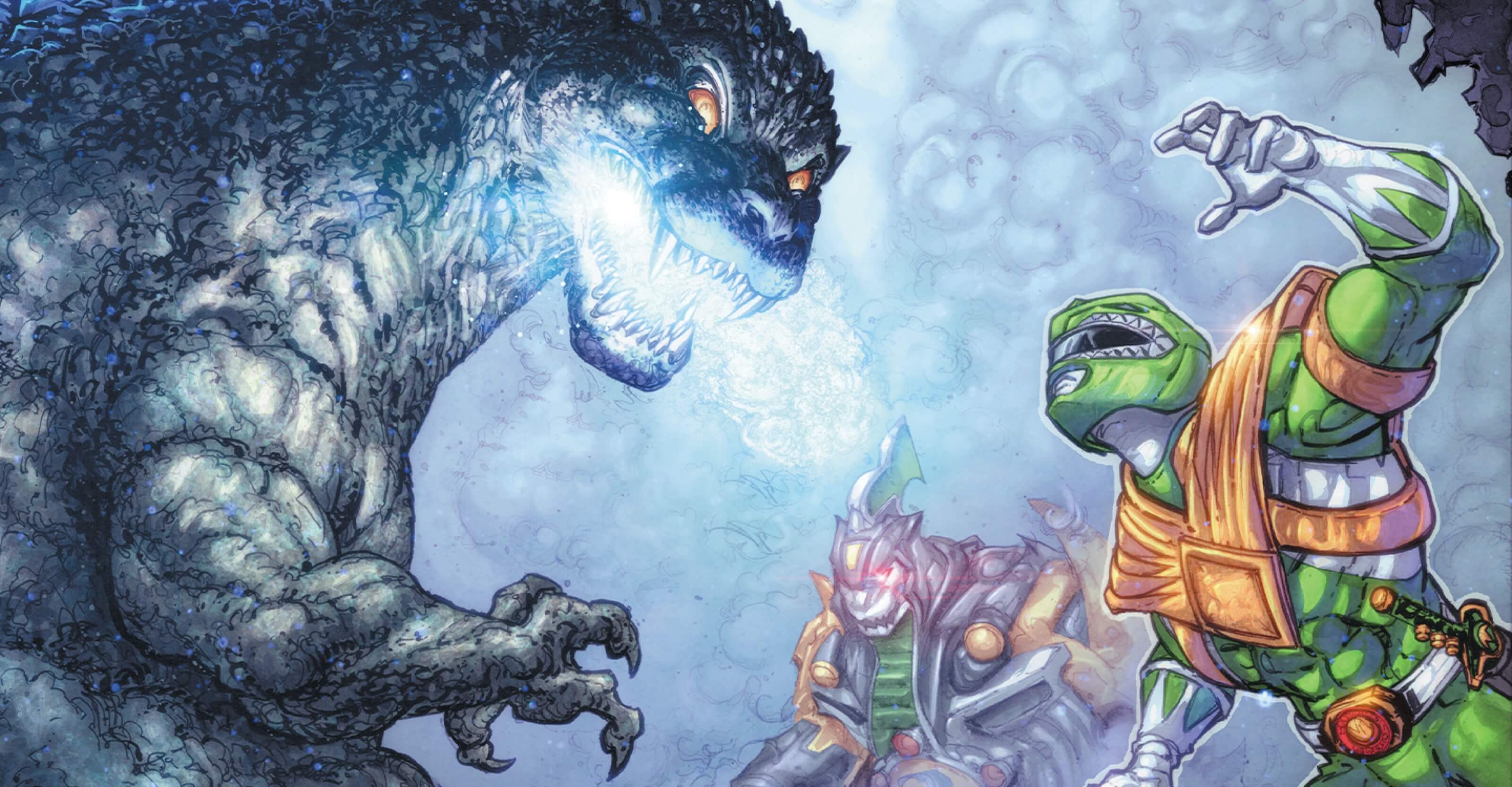 Godzilla and Mighty Morphin Power Rangers Meet for the First Time in Crossover Comic Series from IDW
