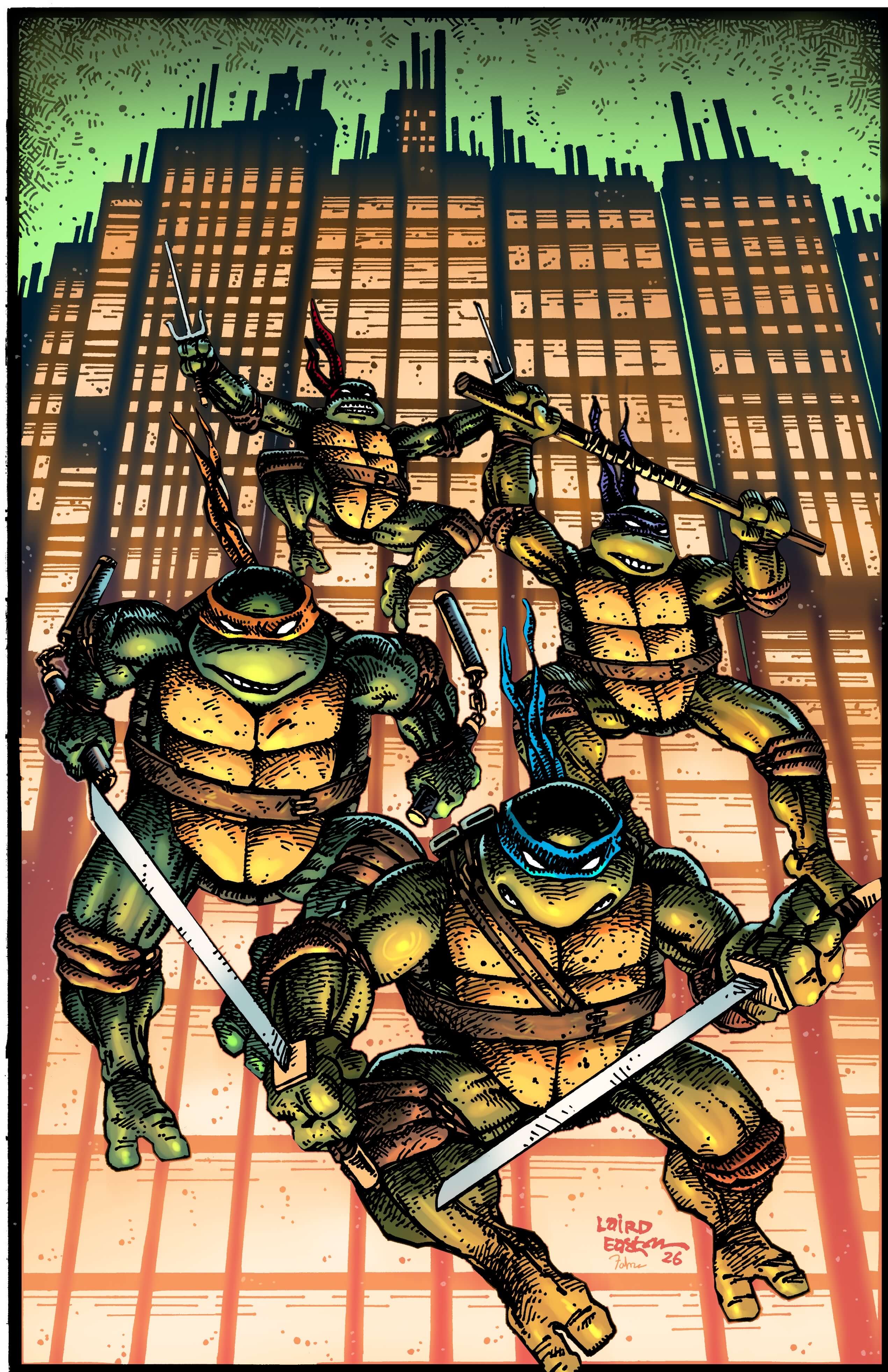 ‘TEENAGE MUTANT NINJA TURTLES’ #300 KICKS OFF BLOCKBUSTER STORYLINE, CELEBRATES WITH NEVER-BEFORE-SEEN KEVIN EASTMAN & PETER LAIRD COVER
