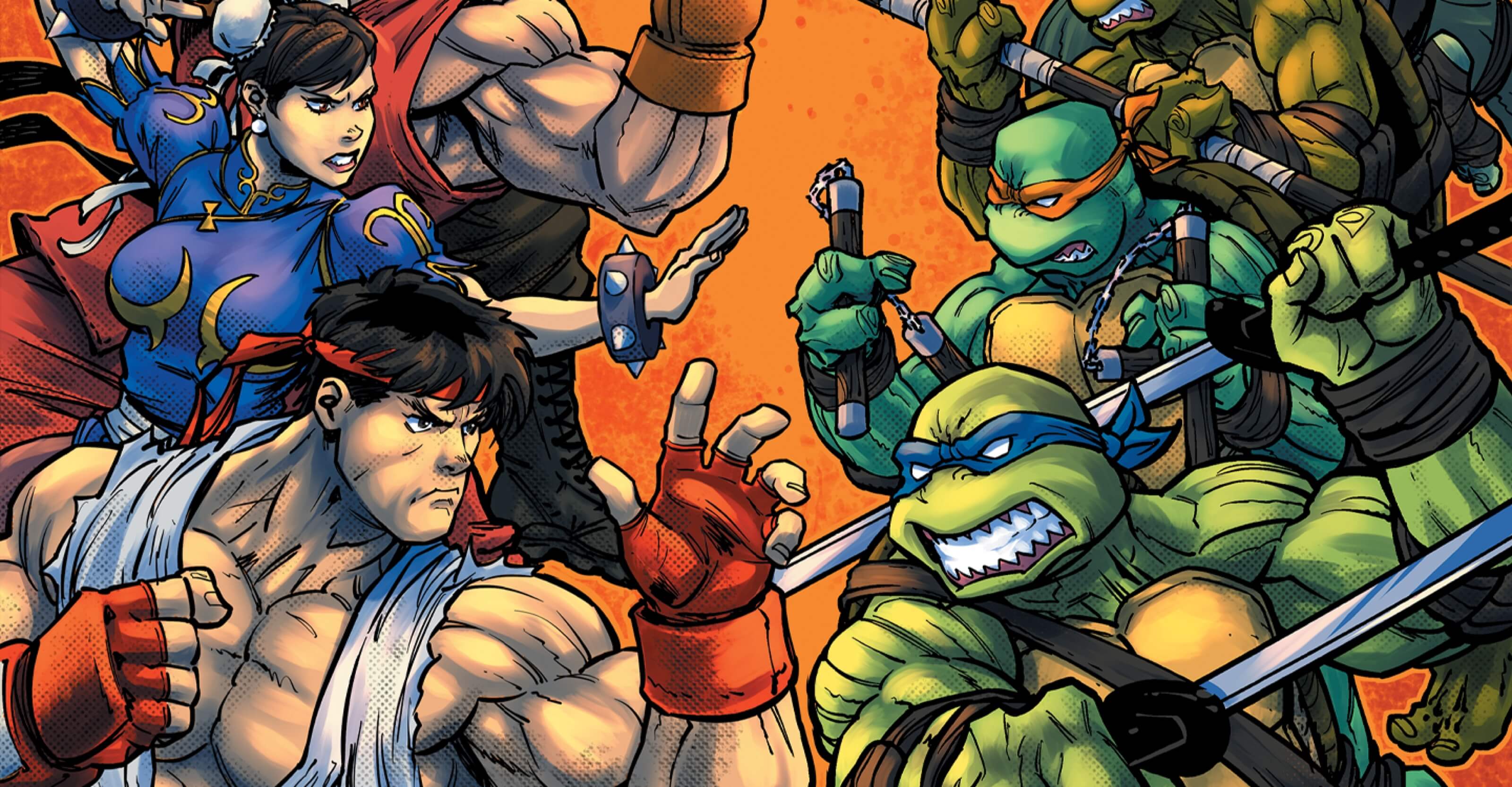 Two Iconic Crews Square Off for the Ultimate Bare-Knuckle Battle in Teenage Mutant Ninja Turtles Vs. Street Fighter