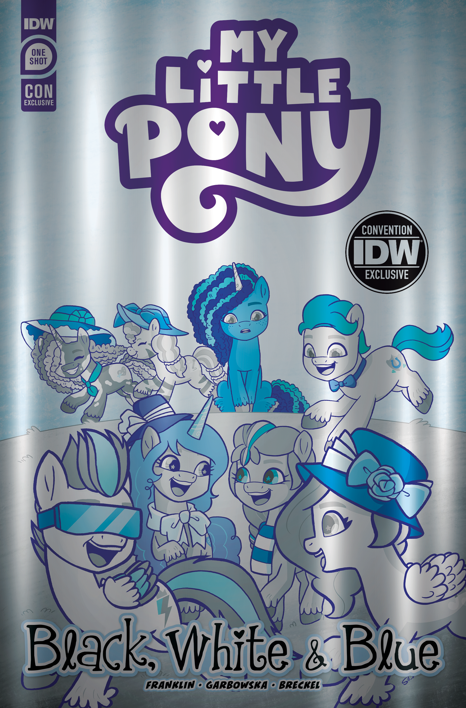 My Little Pony: Black, White & Blue Convention Exclusive Foil Cover