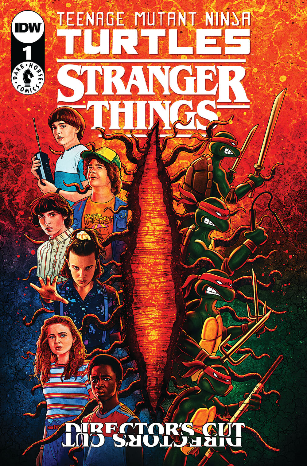 Teenage Mutant Ninja Turtles x Stranger Things #1 Director's Cut IDW Exclusive