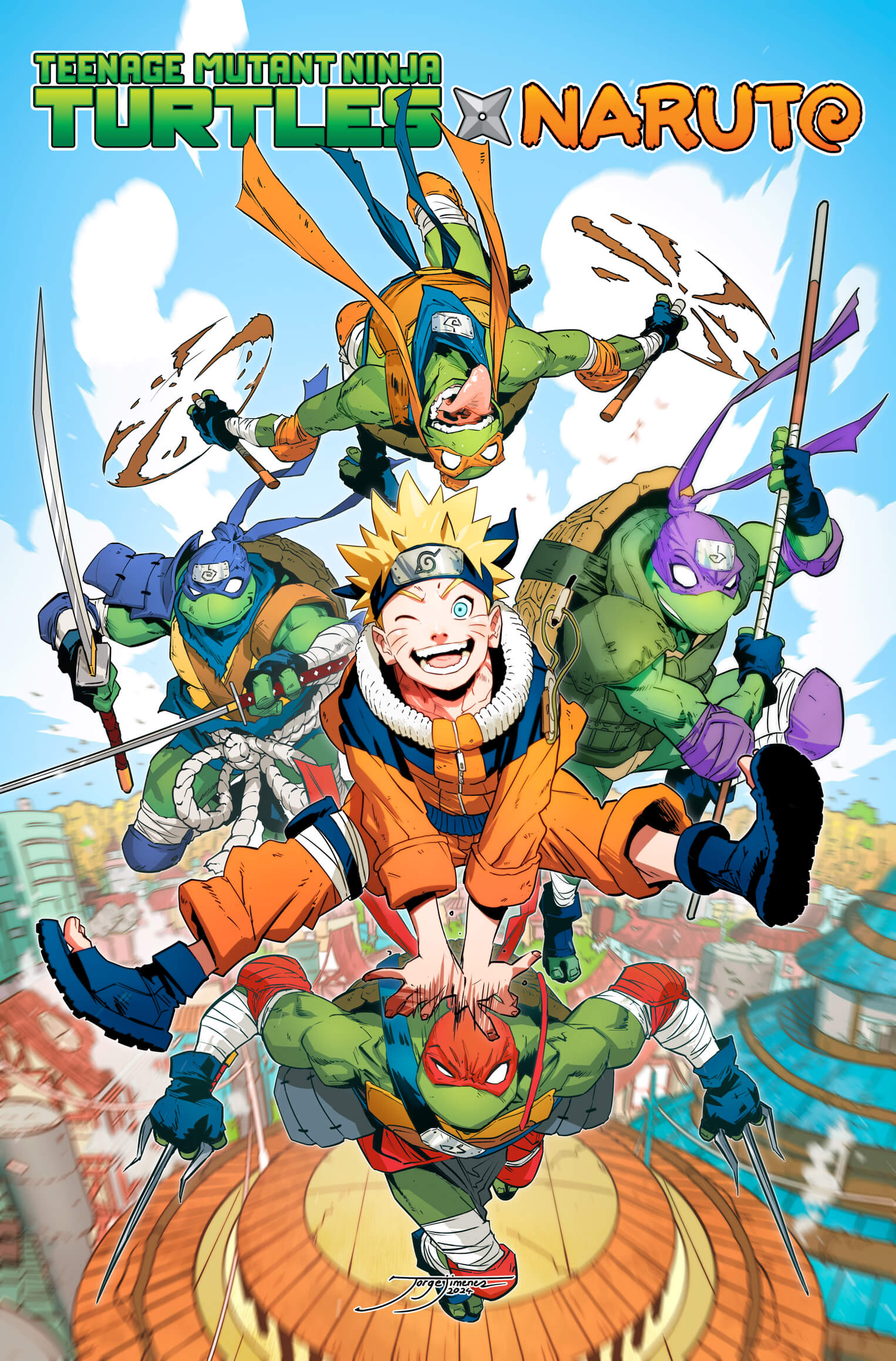 Teenage Mutant Ninja Turtles x Naruto #1 - IDW Hardcover Exclusive